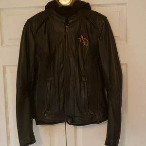 110th Anniv Black Harley Davidson Leather Jacket